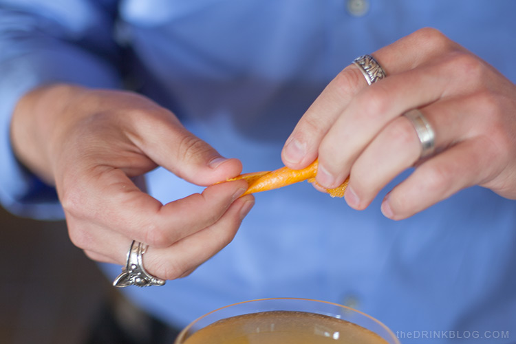 garnish with orange twist