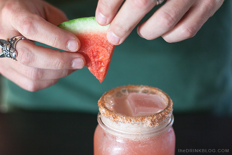 garnish with watermelon