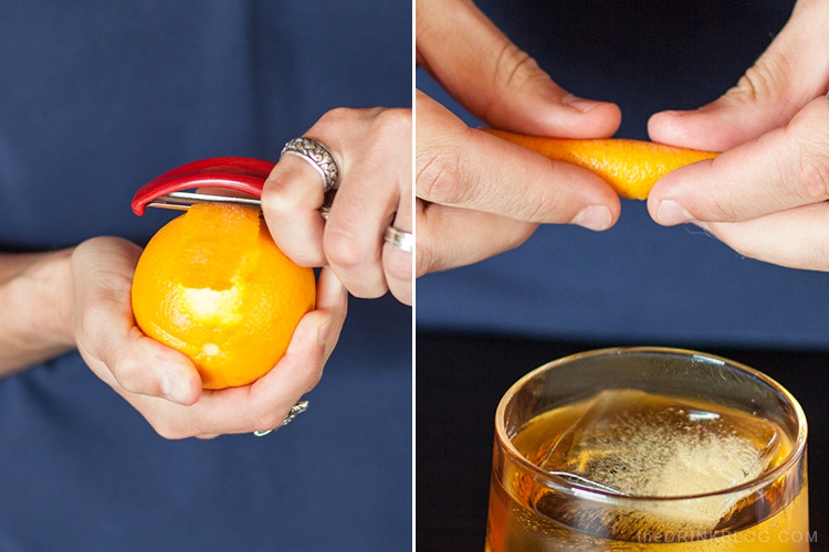 garnish with orange peel