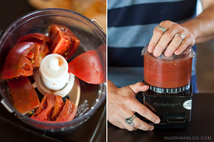 blend tomatoes in food processor