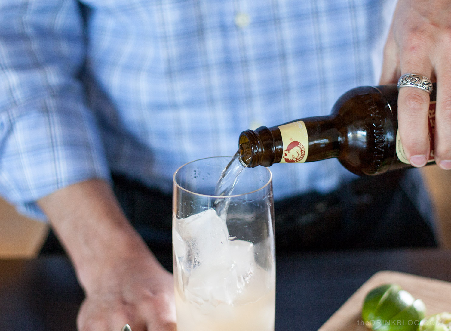 top with ginger beer