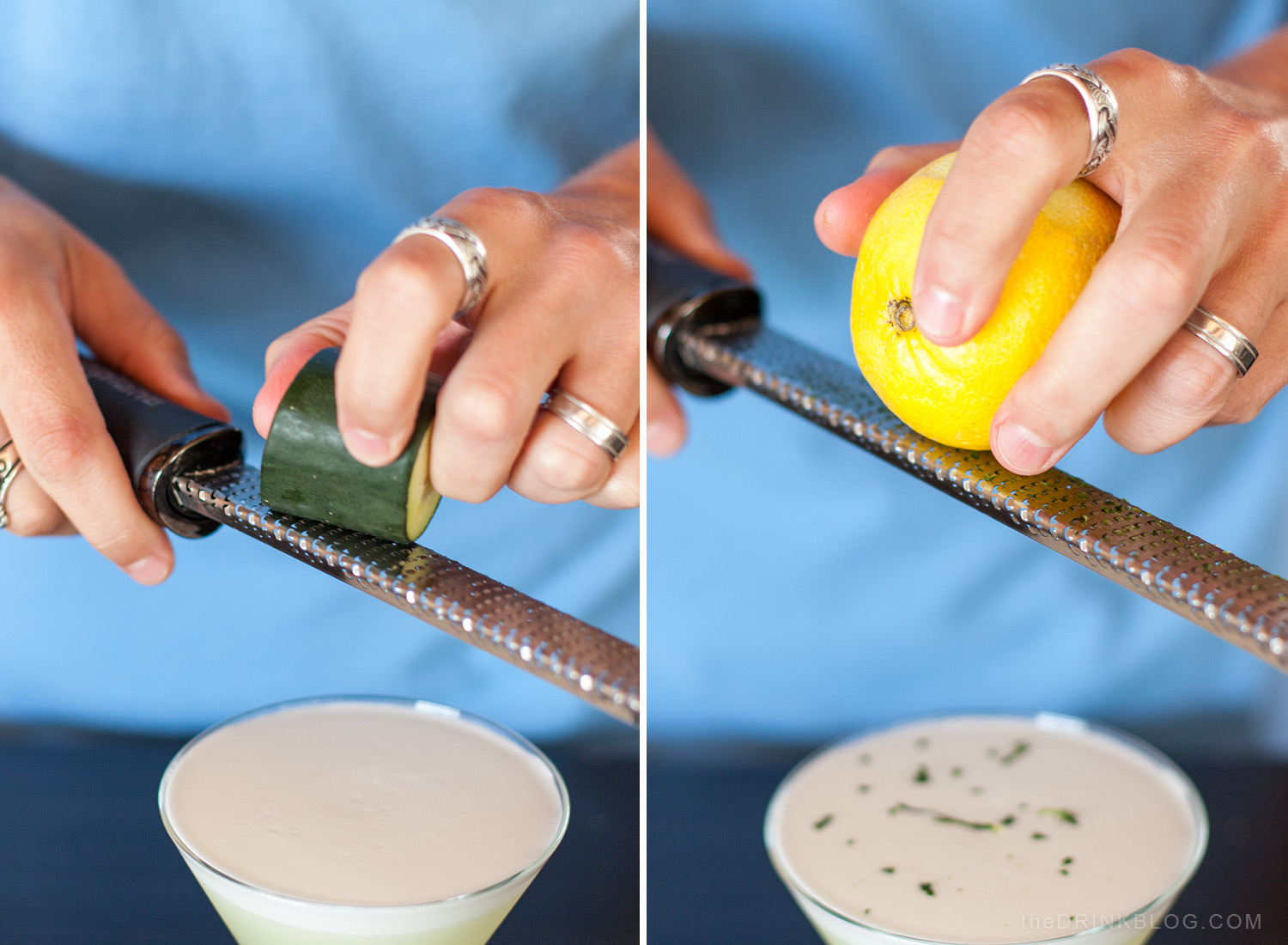 garnish with cucumber and lemon